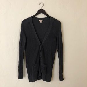 Mossimo Boyfriend Cardigan Charcoal Gray